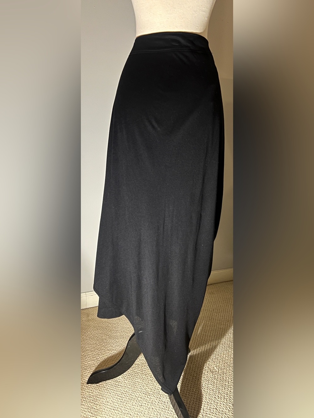 Helmut Lang Black Draped Midi Skirt - Picture 6 of 9